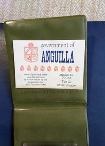Anguilla  Proof Silver Coin  2 Dollar