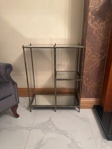 Elegant Glass & Metal Display / Console Unit for Sale