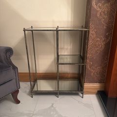 Elegant Glass & Metal Display / Console Unit for Sale