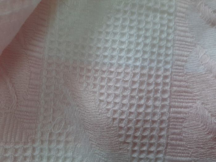 Lovely feather detail  baby blanket