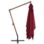 Cantilever Umbrella with Wooden Pole 400x300 cm Bordeaux Red Image 4