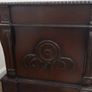 Large Solid Wood Executive Partners Desk Genuine Leather Top Handcrafted Image 5