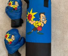 kids boxing bag & gloves