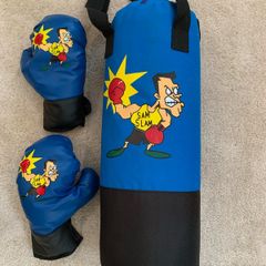 kids boxing bag & gloves