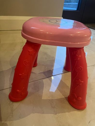 pink toddler stool