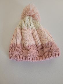 Pink baby winter hat newborn