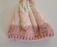 Pink baby winter hat newborn