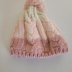 Pink baby winter hat newborn