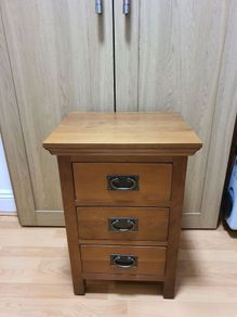 Solid wood oak stained Bedside Drawer