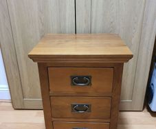 Solid wood oak stained Bedside Drawer