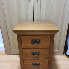 Solid wood oak stained Bedside Drawer
