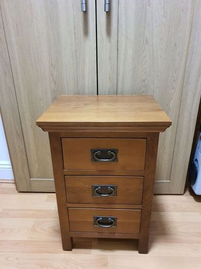 Solid wood oak stained Bedside Drawer
