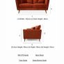 IVY Rust Velvet 2 Seater Sofa  AS NEW  375 Image 5