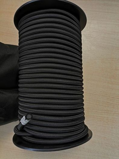 Elastic Shock Cord Bungee  10mm / 50m - Reel Black