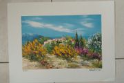 Limited edition lithograph Provence by Marcel Belvisi  85/390
