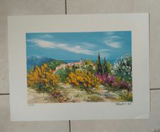Limited edition lithograph Provence by Marcel Belvisi  85/390