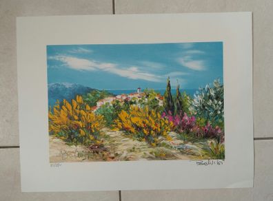 Limited edition lithograph Provence by Marcel Belvisi  85/390