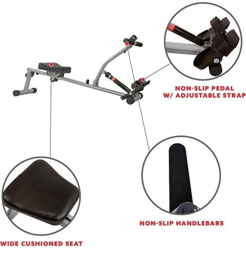 12 Adjustable Resistance Rowing Machine Rower w/ Digital Monitor (FREE POSTAGE)