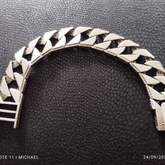 solid silver curb bracelet