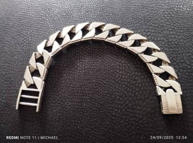 solid silver curb bracelet