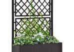 Garden Raised Bed with Trellis and Self Watering System Anthracite