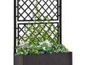 Garden Raised Bed with Trellis and Self Watering System Anthracite