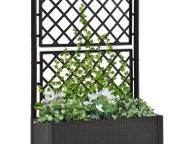 main image for ad Garden Raised Bed with Trellis and Self Watering System Anthracite