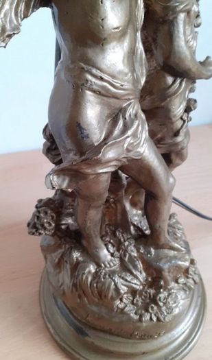 Vintage French Baroque Style Table Lamp Needs Repair