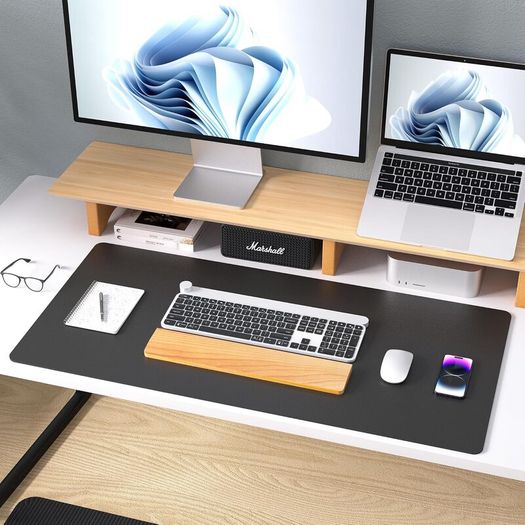 Leather Desk Pad Protector,Mouse Mat,Office Desk Mat,Non-Slip PU Leather Desk Blotter,Laptop Desk Pad,Waterproof Desk Writing Pad for Office and Home