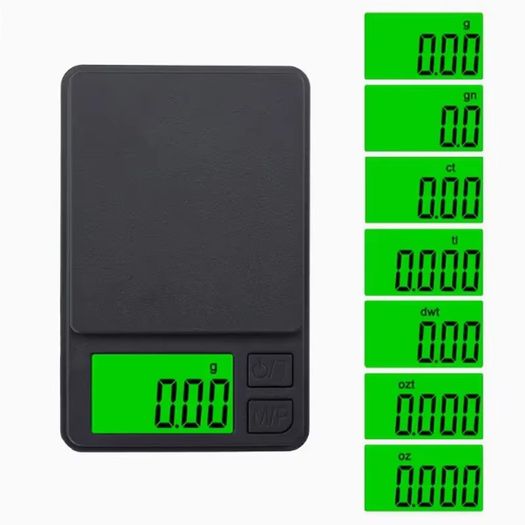 Precision Pocket Scale 1000g X 0.1g - Digital Gram, Food, Jewelry, Ounces Grains Scale with Backlit LCD - Mini Scale for Travel