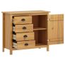 Sideboard Hill Range Honey Brown 91x40x80 cm Solid Pine Wood Image 3