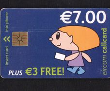 2002 Ireland EUR7 plus EUR3 free Simply Talk" Callcards were final definitive range (Gemplus) Call Card used. Telecom Eireann Card Number 1320