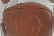ladies brown long strap cross over bag
