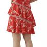 Karen Millen Red & White Floral Palm Print Ruffle Mini Dress Image 9