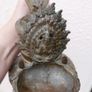 Antique Nepali Brass Oil Lamp - Sukunda H-9" Image 10