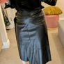 Karen Millen Faux Black Leather Skirt Sz6 Image 4