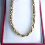 Vintage Gold Plated Twisted Rope Chain Bracelet length 7,5" Image 3
