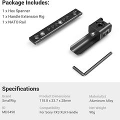 Smallrig Fx3 / Fx30 Xlr-h1 Handle Extension Rig