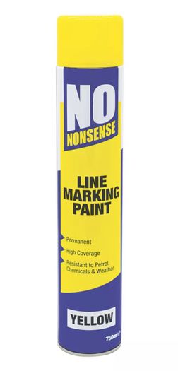 13 x New Cans of 750ml Yellow Line Marking Paint