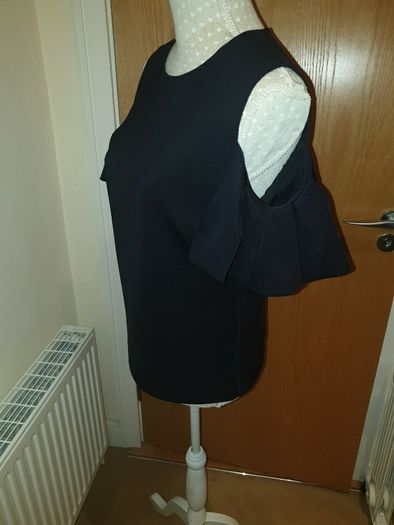 Ted Baker navy cold shoulder top size 2 uk10