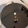 dinner rounded table glass black Image 2