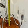 Modern 5 Arm Chrome and Glass Chandelier Image 6