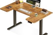Electric Standing Desk, 120cm U Shaped Height Adjustable Desk with 3 Memory Smart Panels