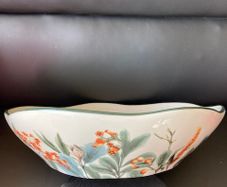 Cora Craft Ceramics bowl. Wild flower pattern.New