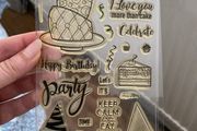 Mudra Craft Stamps, "Let's Party" photopolymer stamp set