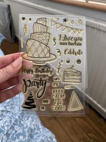 Mudra Craft Stamps, "Let's Party" photopolymer stamp set