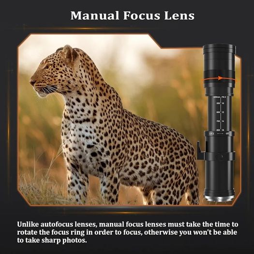 Telephoto Lens 420-800mm, EF Lens for Canon DSLR, Manual Focus MF Zoom Lens for Canon 4000D 2000D 1300D 1200D 850D 800D 750D 250D 200D 90D 80D 77D 7D 6D 5D 1D etc