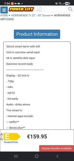 Nordmende smart TV 32inch
