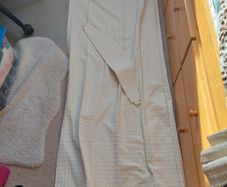 Cream full length curtains