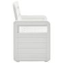 Garden Storage Bench 132.5 cm Plastic White Image 2